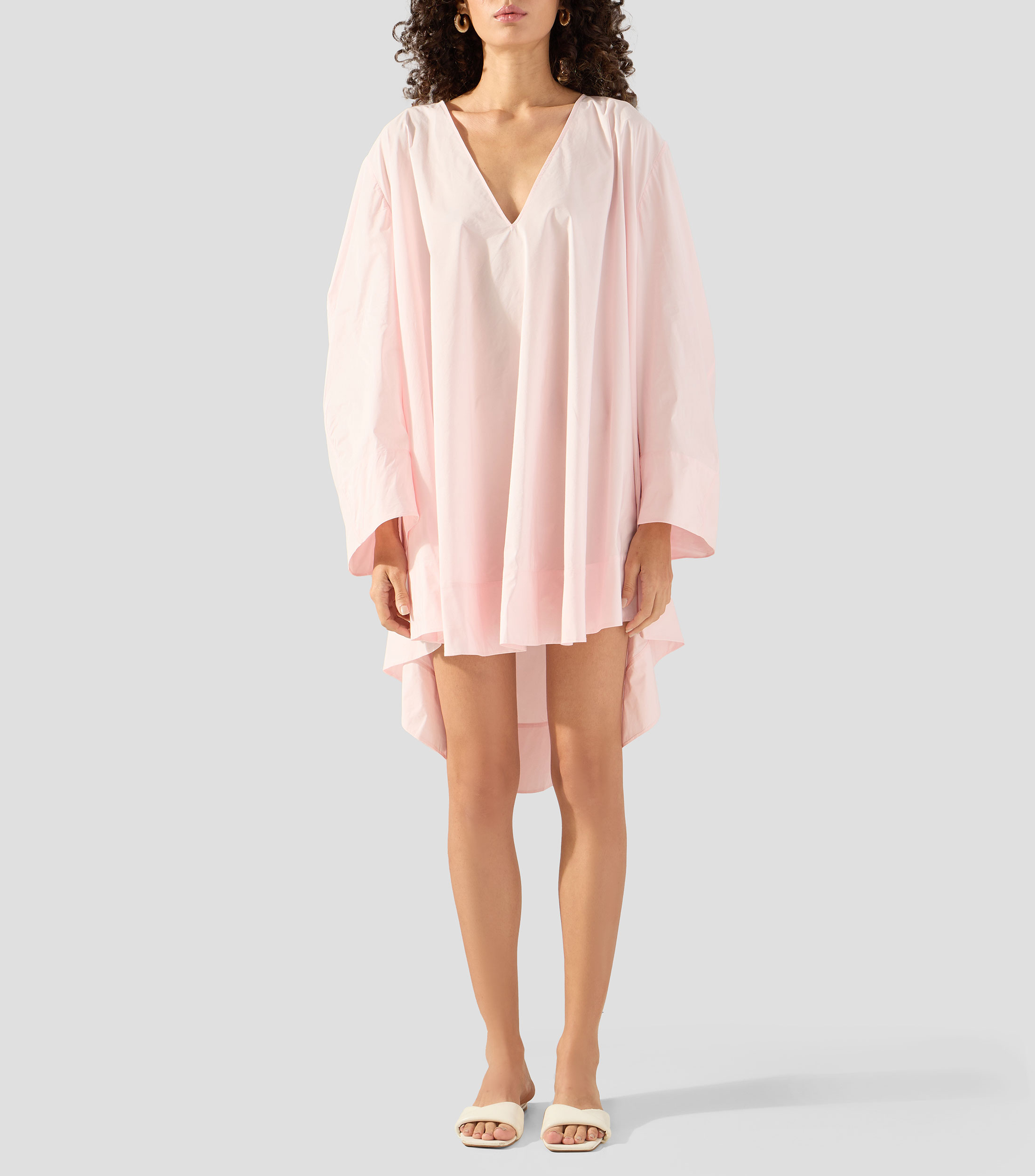 Vestido mini con manga larga liso Paysan Mujer